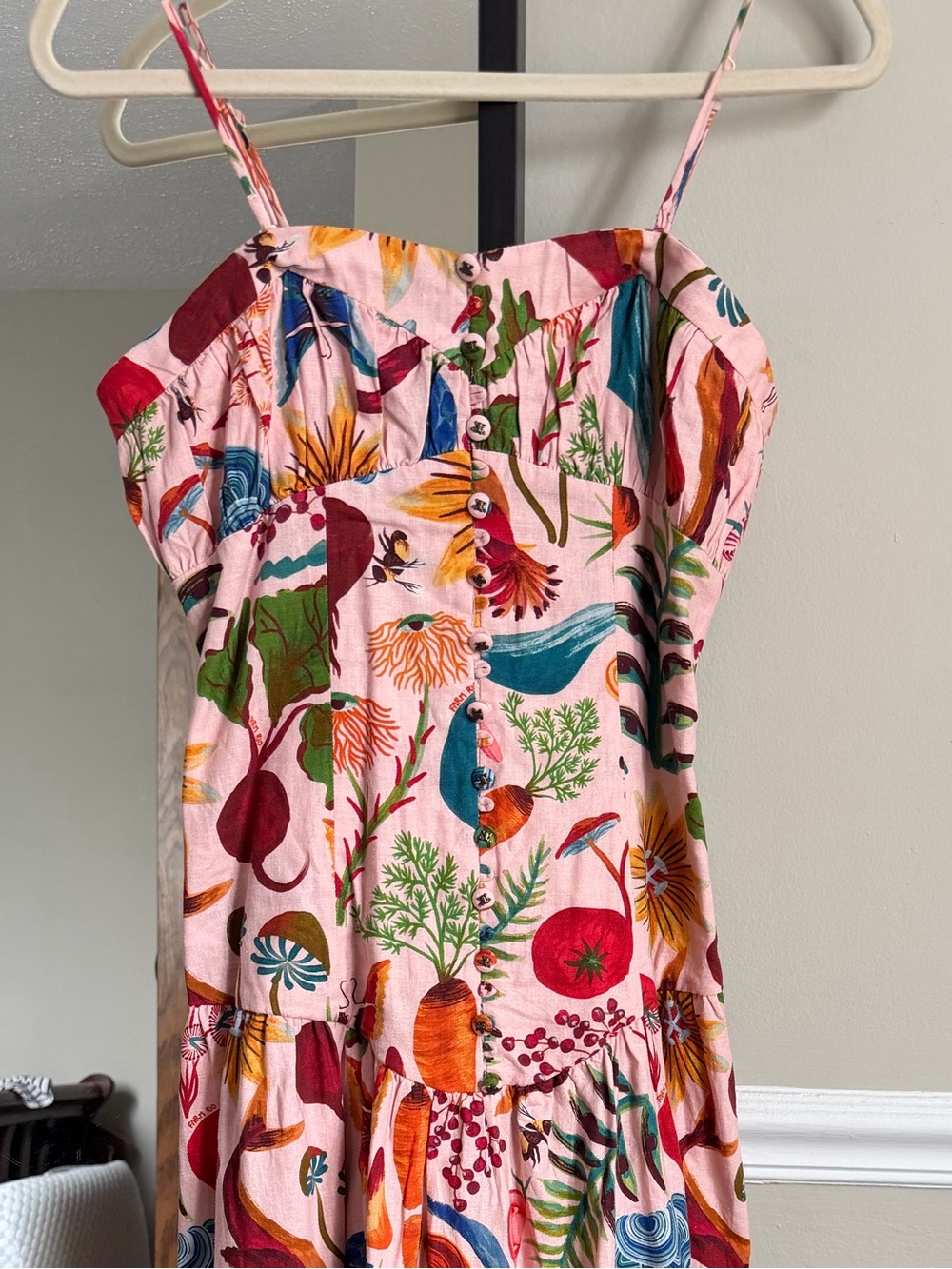 Farm Rio Strapless Maxi Dress small - Picture 4 of 11